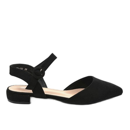 Sandale negre de balerină 77-100 negru