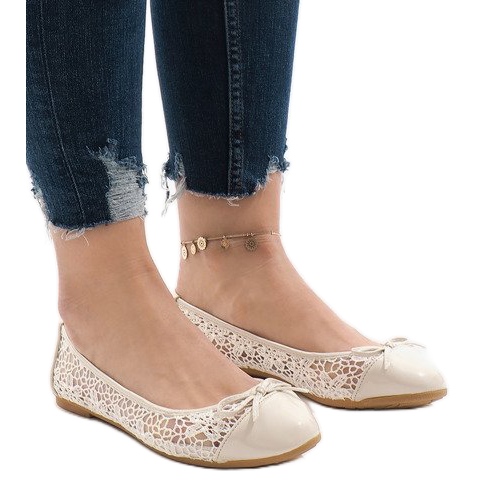 Balerini ajurati bej 98-5y