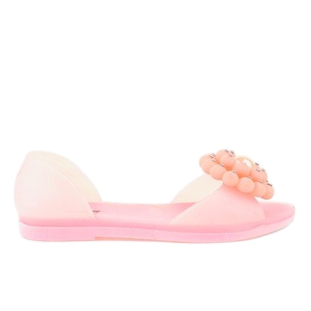Sandale roz Meliski cu o floare HM701