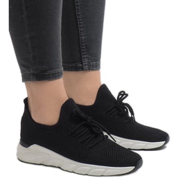 7766-Y pantofi sport negri negru