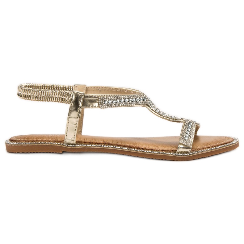 SHELOVET Sandale Golden Slip On de aur
