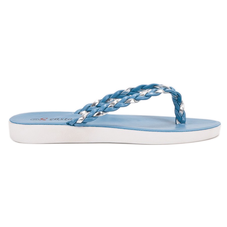 Seastar Flip-flops albastru împletit