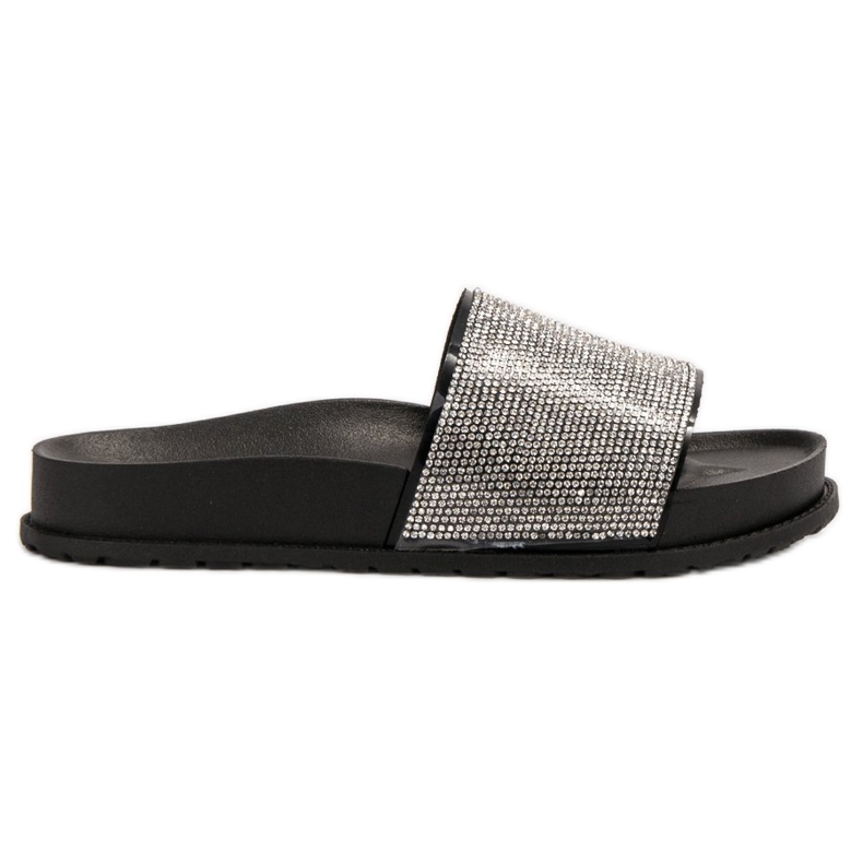Bestelle Papuci din cauciuc cu zirconiu cubic negru