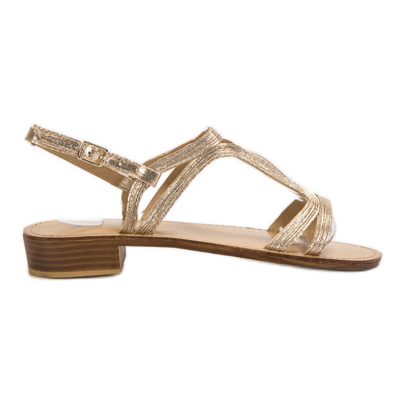 SHELOVET Sandale cu toc înalt galben