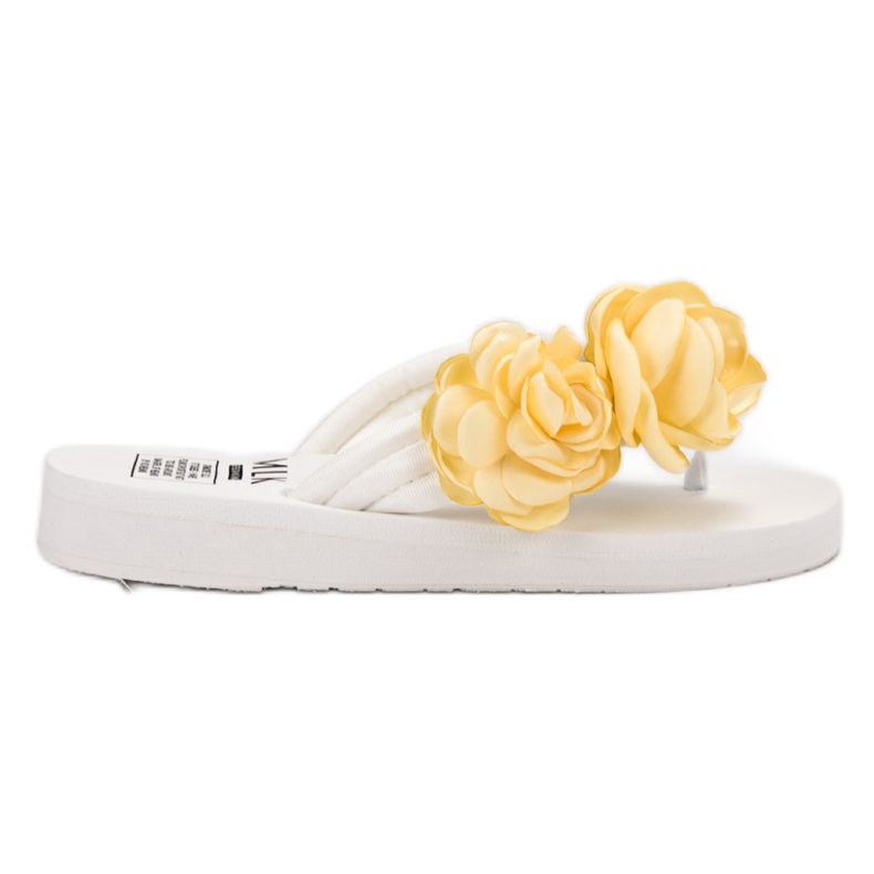 SHELOVET Flip-flops ușoare cu flori alb SHELOVET Flip-flops ușoare cu flori alb