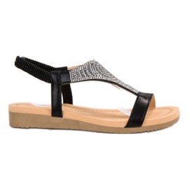 Top Shoes Sandale negre elegante negru