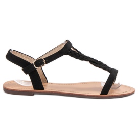 Ch. Creation Sandale din piele intoarsa negru Ch. Creation Sandale din piele intoarsa negru