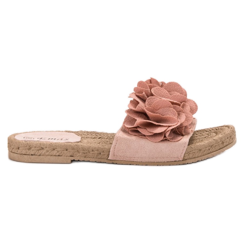 SHELOVET Espadrile cu pulbere roz