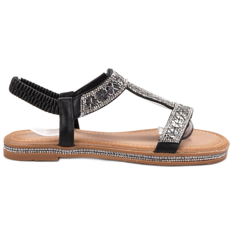 Bello Star Sandale negre decorate negru