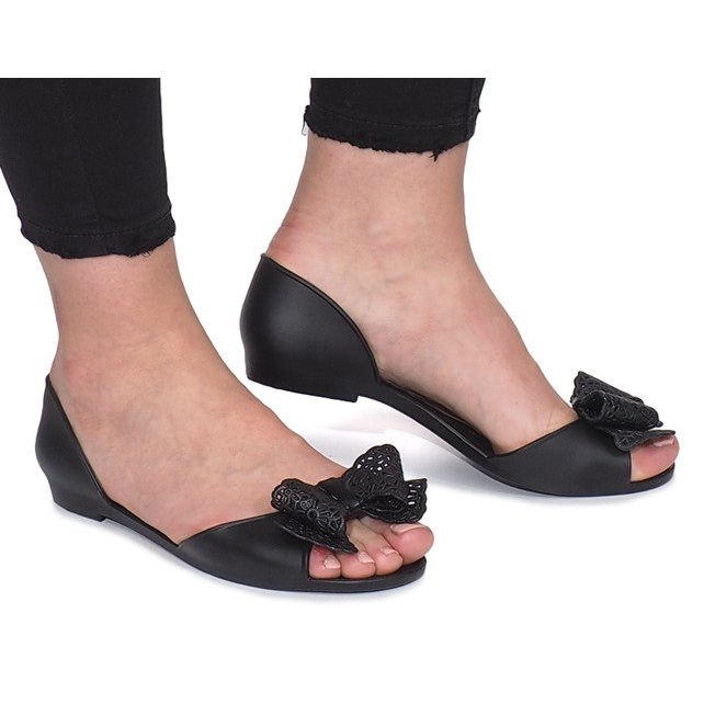 Sandale negre Meliski cu funda Delmar negru