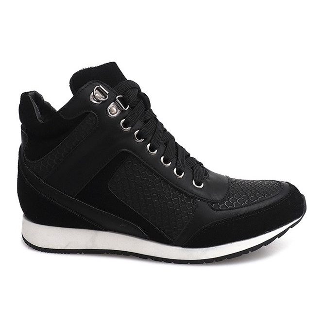 Adidași cu pană 58804 Negru