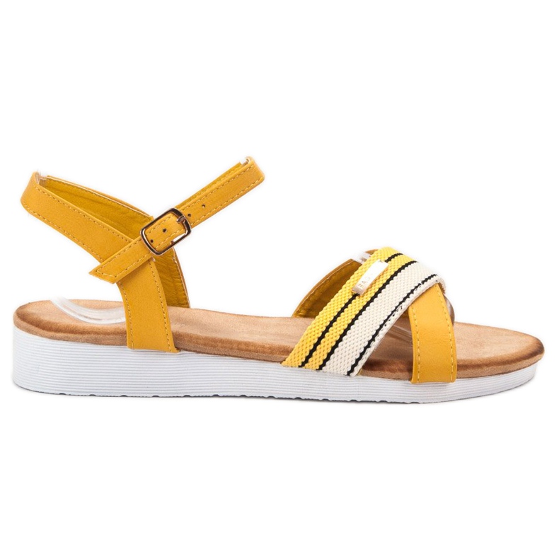 Bello Star Sandale de închidere cu cataramă galben