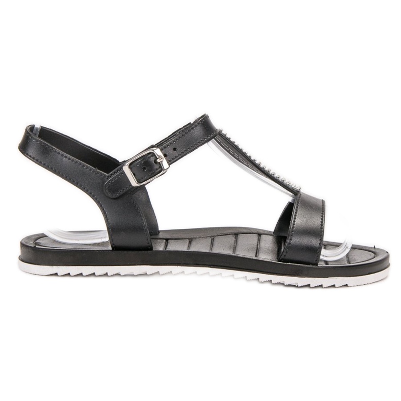 SHELOVET Sandale din cauciuc negru