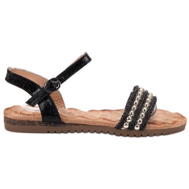 Emaks Sandale confortabile pentru femei negru Emaks Sandale confortabile pentru femei negru