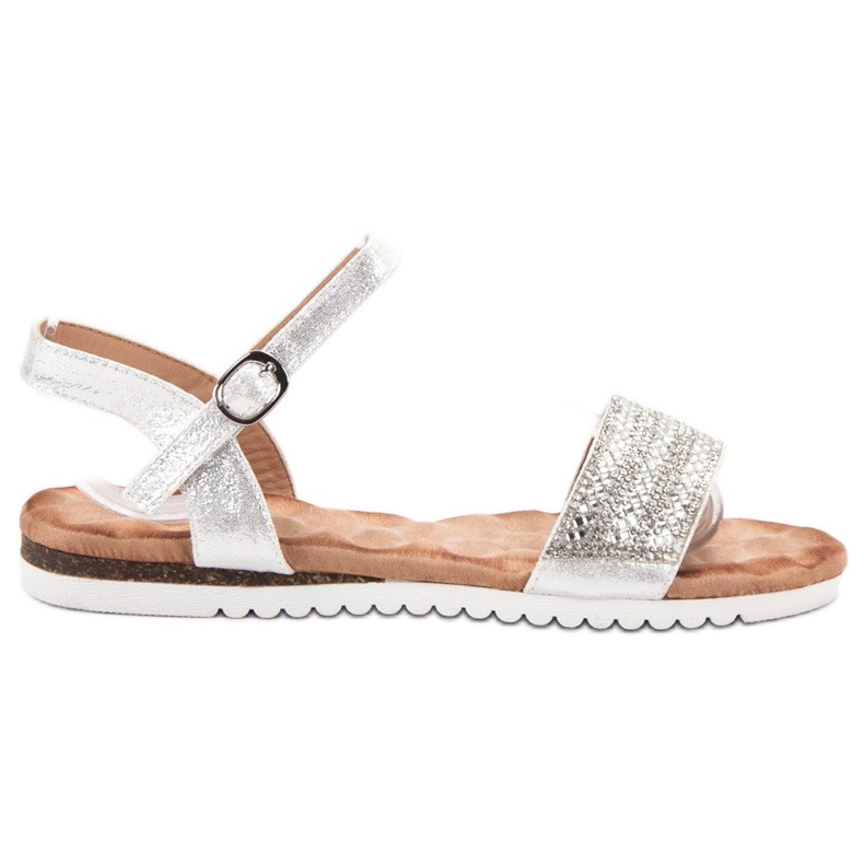 Emaks Sandale Cu Zirconiu Cubic gri