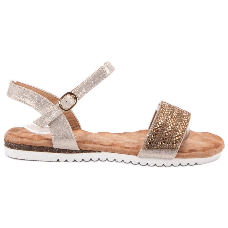 Emaks Sandale Cu Zirconiu Cubic maro