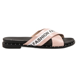 SHELOVET Papuci de moda roz SHELOVET Papuci de moda roz