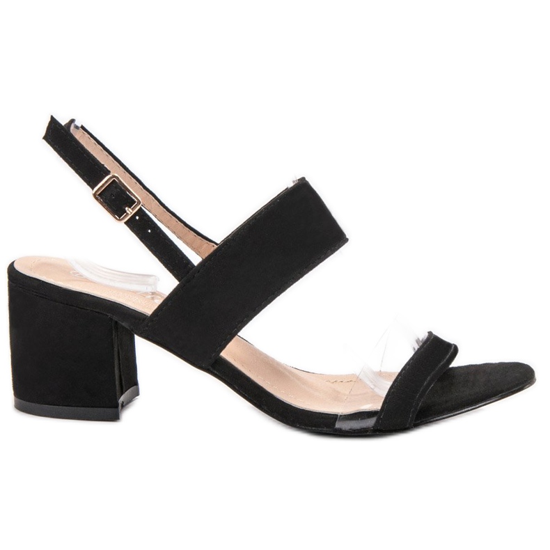 Bestelle Sandale elegante din piele de căprioară negru