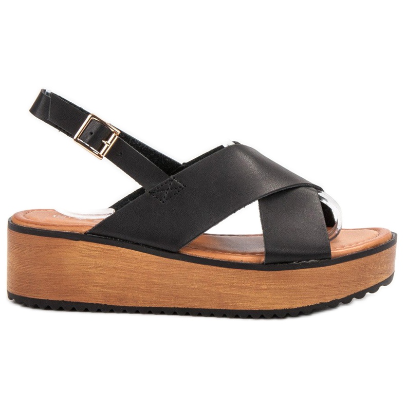 SHELOVET Sandale pe platformă maro