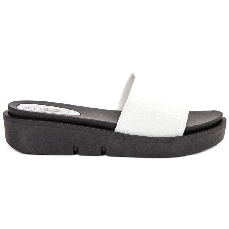 SHELOVET Sandale cu pană alb