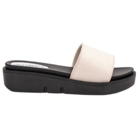 SHELOVET Sandale cu pană maro