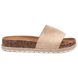 SHELOVET Espadrile din piele de căprioară bej SHELOVET Espadrile din piele de căprioară bej