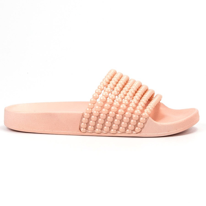 Bestelle Papuci din cauciuc cu margele roz