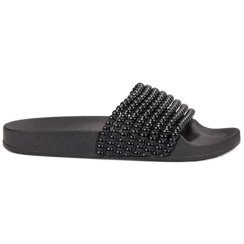 Bestelle Papuci din cauciuc cu margele negru Bestelle Papuci din cauciuc cu margele negru