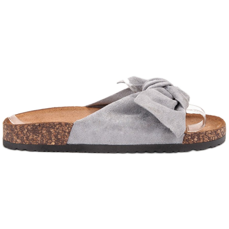 Super Me Papuci gri la modă