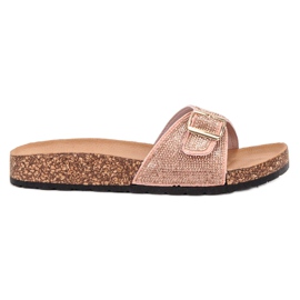 Marquiz Papuci Strălucitori Cu Cataramă roz