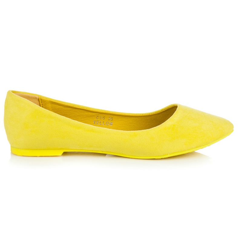 Seastar Suede Ballerina In Spitz galben