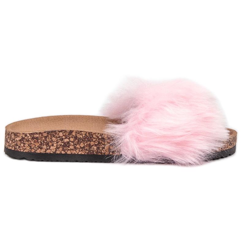 Bona Papuci Cu Blana roz Bona Papuci Cu Blana roz