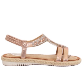 Sandale espadrile șampanie CO-78 Șampanie roz