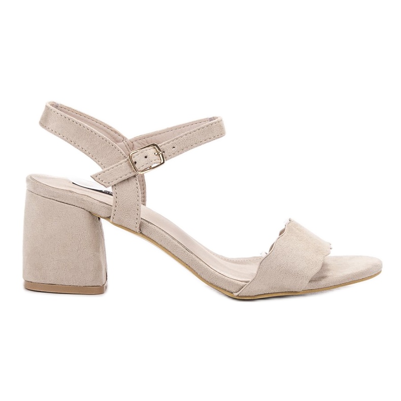 Sandale din piele intoarsa VICES maro