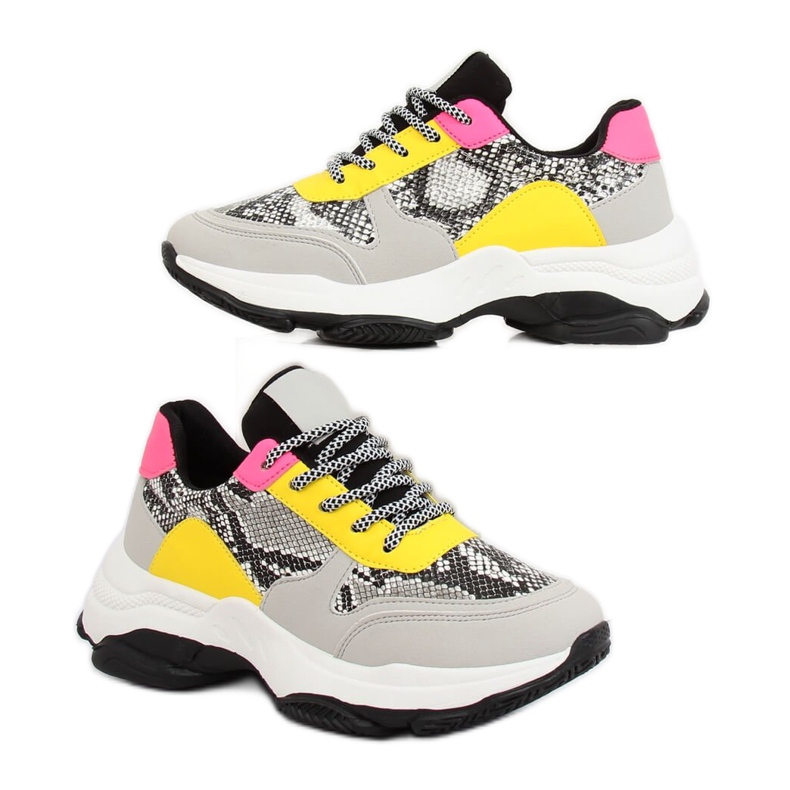 Pantofi sport gri BL169P Snakeskin multicolor