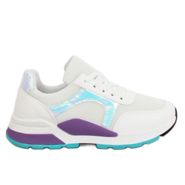 PP-46 Alb Pantofi sport albi multicolor PP-46 Alb Pantofi sport albi multicolor