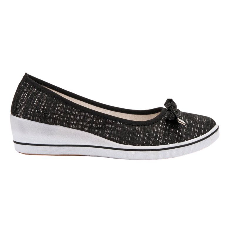 SHELOVET Wedge Ballerina negru