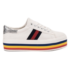 SHELOVET Încălțăminte sport pe platformă alb