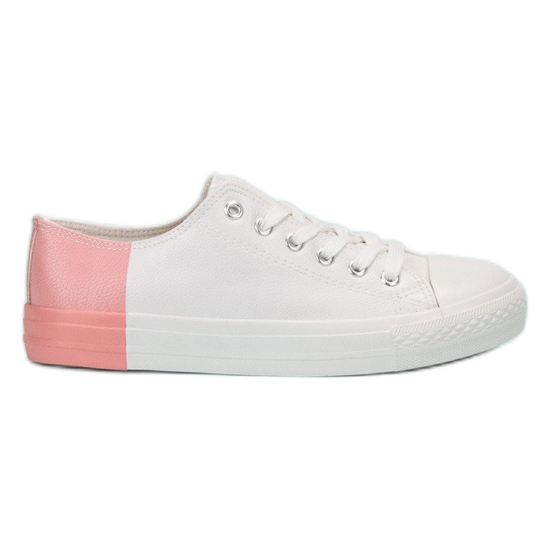 SHELOVET Adidași cu piele ecologică alb