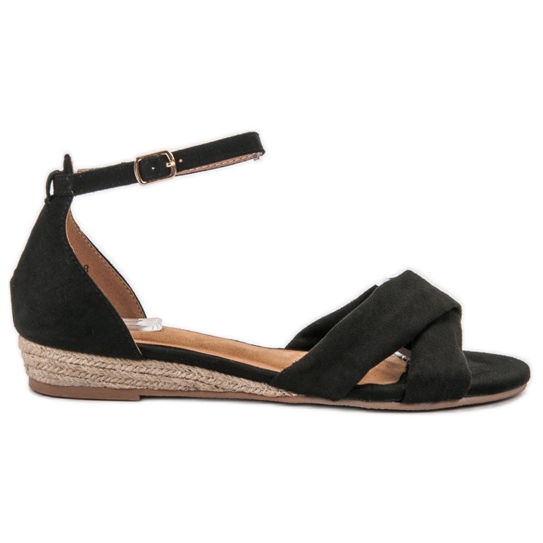 Clowse Sandale din piele intoarsa negru
