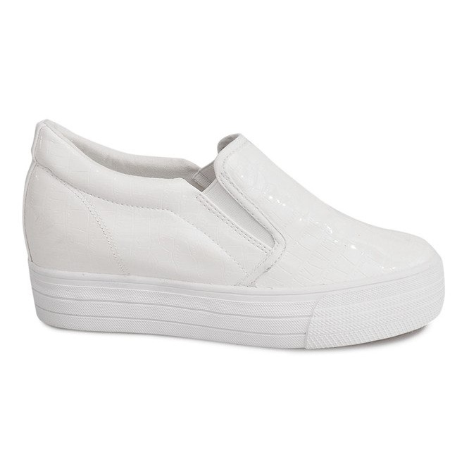 Adidași lăcuți pe pană KB-125 Alb Adidași lăcuți pe pană KB-125 Alb