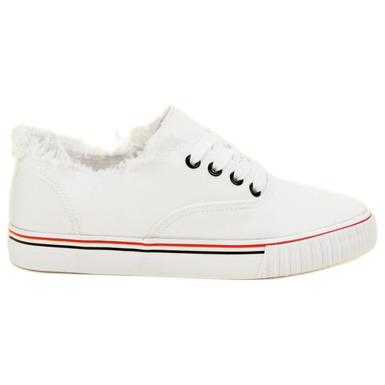 SHELOVET Adidași din material textil alb