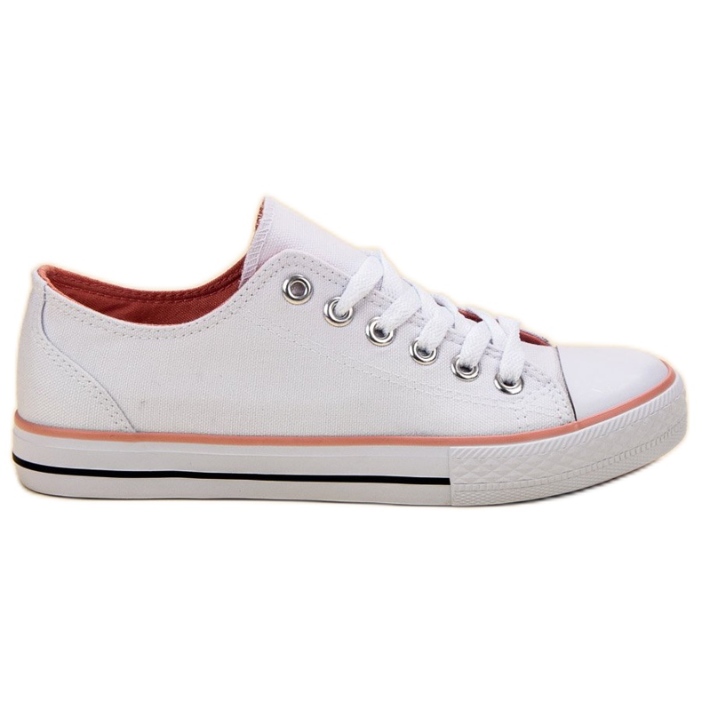 SHELOVET Adidași clasici albi roz