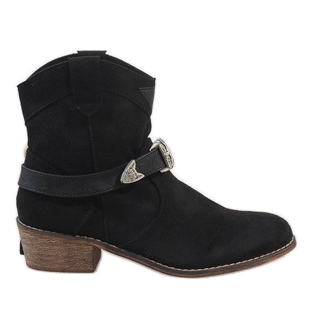 Cizme de cowboy negre BS-6821 negru