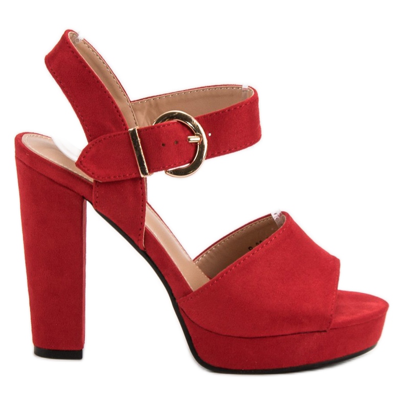 SHELOVET Sandale roșii pe platformă roșu