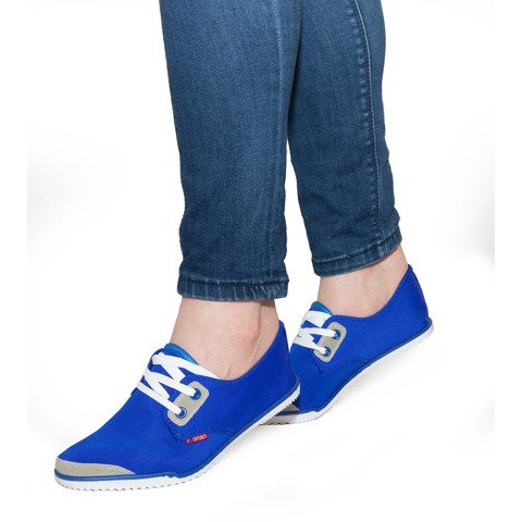 Lycra CC8518 Adidași cu șiret albastru