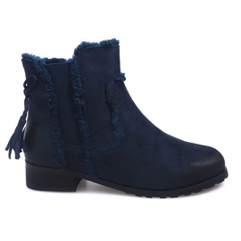 Cizme calde Cizme Jodhpur Blana W156 Navy albastru marin Cizme calde Cizme Jodhpur Blana W156 Navy albastru marin