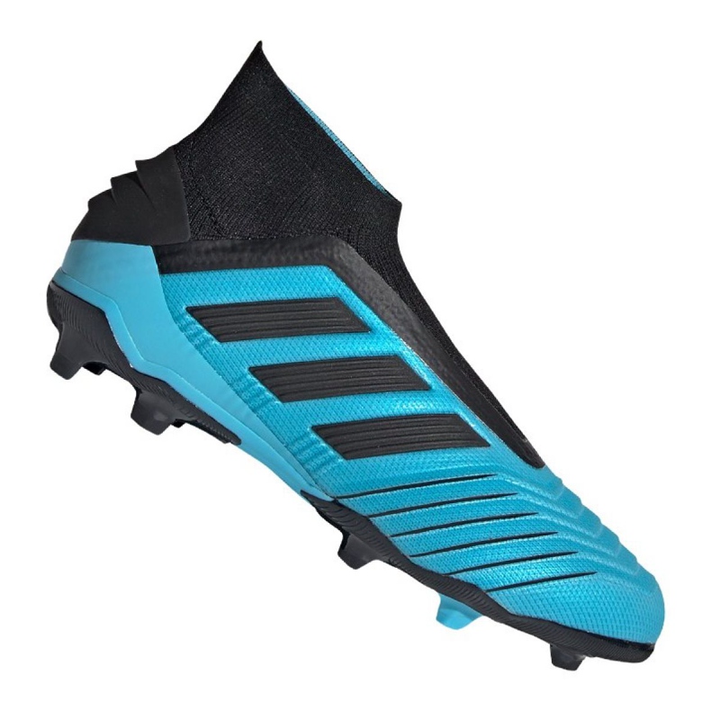 Ghete de fotbal Adidas Predator 19+ Fg Jr G25788 albastru albastru Ghete de fotbal Adidas Predator 19+ Fg Jr G25788 albastru albastru
