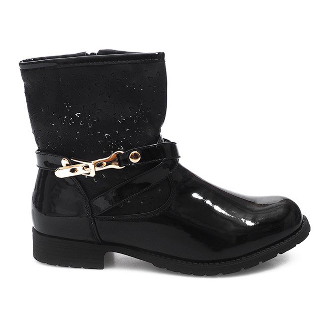 Cizme ajurate lacuit Galoshes ZH650 Negru Cizme ajurate lacuit Galoshes ZH650 Negru