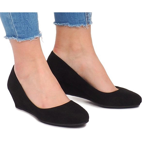 Pompe din piele de căprioară MB188-48 negru